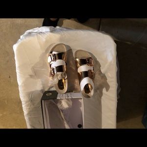 Brand New Rose Gold Wedge Sandals